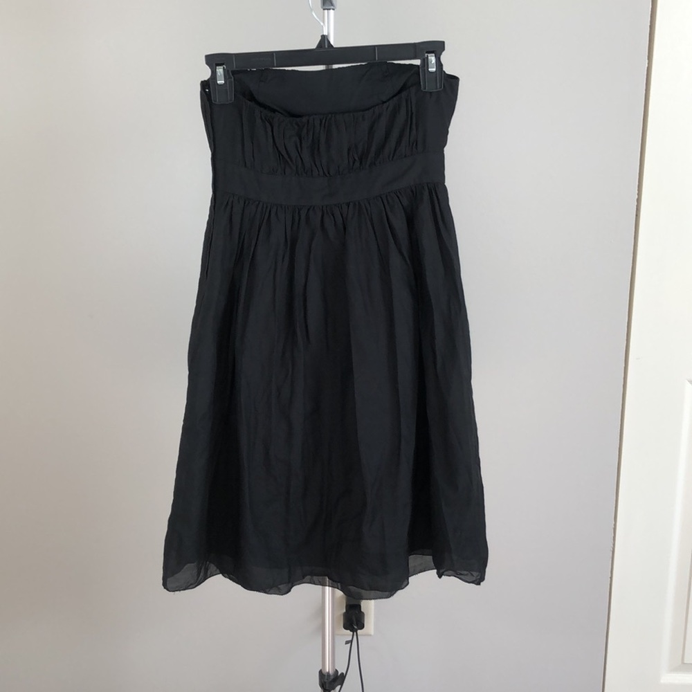 Classy black strapless cocktail dress Gap LBD 2P - Picture 2 of 6